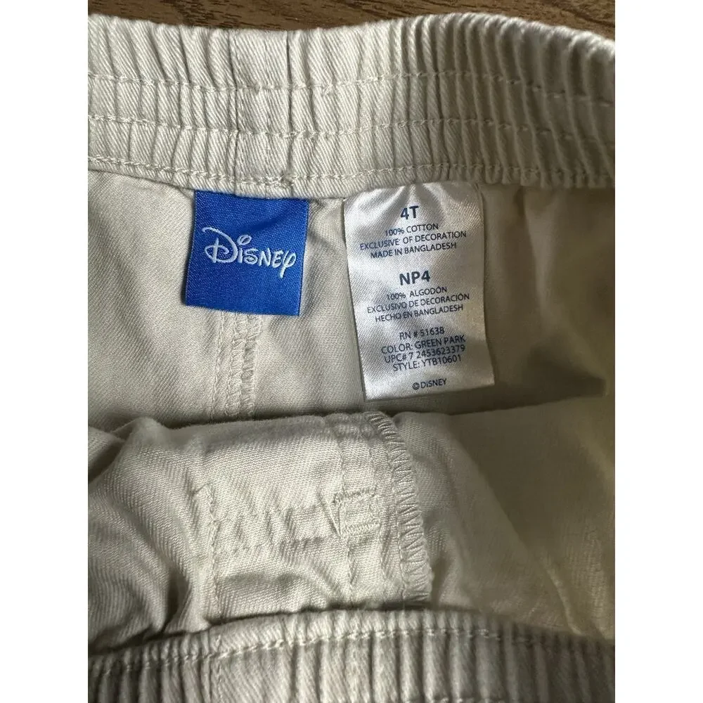 Vtg Mickey Mouse Disney Toddler Outfit Set 4T Polo Shirt Khaki Kids XS Pants
